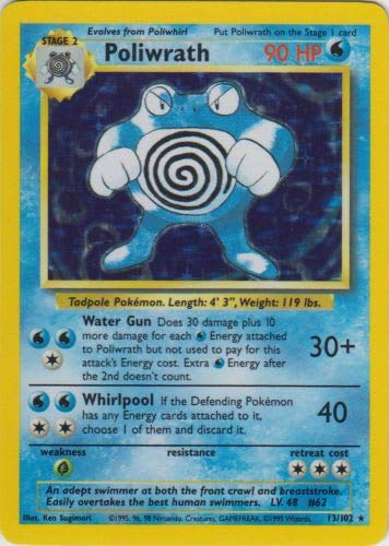 ニョロボン 旧裏No.62 Poliwrath Holo Base Set Pokémon - Poliwrath (13/102) - Base Set - Holo - 1 Card : Amazon